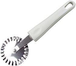 ARO houseware coupe-pizza inox manche plastique blanc cuisine