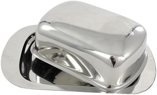 Svenska Living beurrier inox argenté 19x15 cm boîte à beurre cuisine