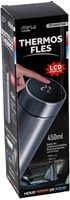 Bouteille isotherme inox 450ml avec thermomètre dans le couvercle et filtre à thé - gourde-2