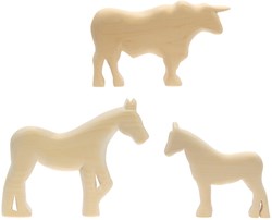Kids at Work sculpture sur bois animaux de la ferme grand jouet créatif