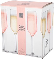 Royal Leerdam verres à champagne set 6 pièces 21 cl verre transparent