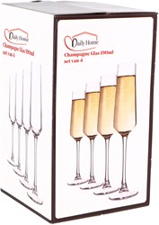 Daily Home verres à champagne - set de 4 verres élégants