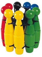 Androni Giocattoli jeu de quilles plastique 9 pièces avec support jouet enfant