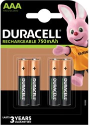 Duracell Batterij OPLAADBAAR 4xAAA 1,2V