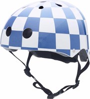 Coconuts casque vélo enfant bleu-blanc - casque enfant sécurité vélo Checkered