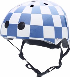 Coconuts casque vélo enfant bleu-blanc - casque enfant sécurité vélo Checkered