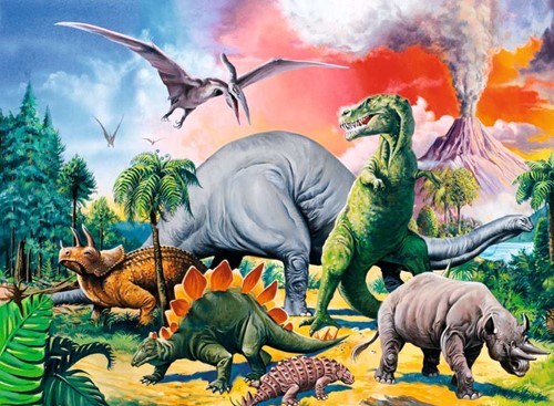 Ravensburger puzzle Au milieu des dinosaures 100p-2