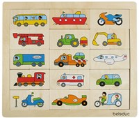 Beleduc puzzle en bois transport - jouet éducatif - 30 pièces-2