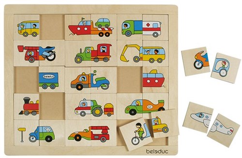 Beleduc puzzle en bois transport - jouet éducatif - 30 pièces-3
