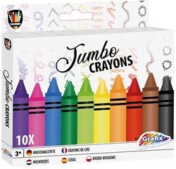 Creative Craft Group Crayons de cire jumbo - 10 couleurs pour enfants