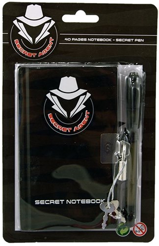 Johntoy Secret Agent carnet avec stylo invisible et cadenas - journal pour enfants-2