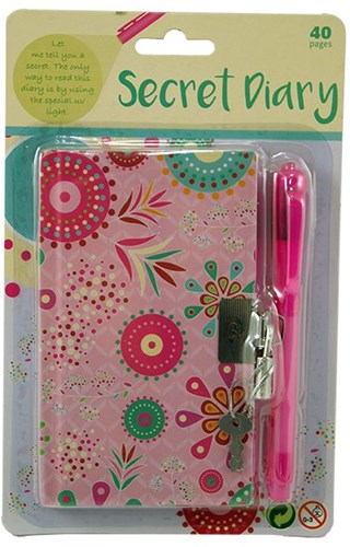 Johntoy journal secret pour filles avec cadenas et stylo - rose-2