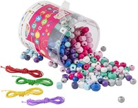 Creative Craft Group set de perles en bois jouet - couleurs pastel, 375 grammes-2