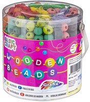 Creative Craft Group set de perles en bois jouet - couleurs pastel, 375 grammes-3