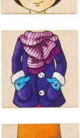 Beleduc puzzle en bois Match & Mix jouet éducatif enfants-3