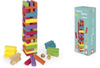 Janod Jeu d'équilibre - Tour en bois Jenga Jeu de société-2