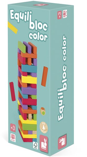 Janod Jeu d'équilibre - Tour en bois Jenga Jeu de société-3