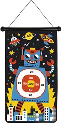 Janod Jeu de fléchettes magnétique - Robots - Cible double face pour enfants