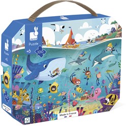 Janod puzzle fond marin 100 pièces - puzzle enfants animaux mer