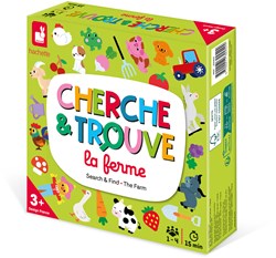Janod jeu - Cherche et trouve ferme - jouet éducatif