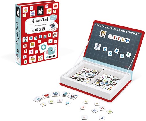 Janod livre magnétique alphabet - jouet éducatif set de magnets-2