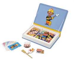 Janod Magnetibook livre magnétique métiers jouet éducatif 48 magnets