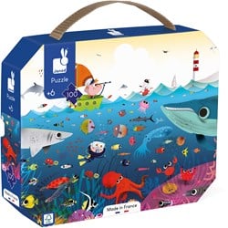 Janod Puzzlekoffer Monde sous-marin - 100 pièces