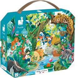 Janod puzzle aventure inca - 100 pièces - valisette puzzle