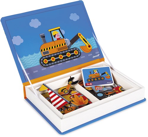 Janod Magnetibook - Bolides Livre Magnétique Véhicules 50 Aimants-3