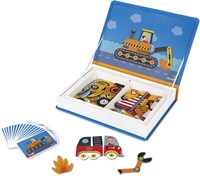 Janod Magnetibook - Bolides Livre Magnétique Véhicules 50 Aimants