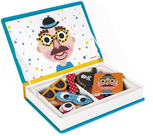 Janod Magnetibook - Jeu Magnétique Visages Fous Garçons - Jouet Créatif-3