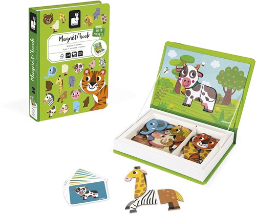 Janod Magnetibook - Livre Magnétique Éducatif Animaux avec 30 Aimants-2