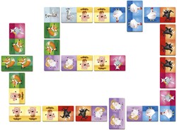 Janod Jeu Domino - Jeu éducatif en carton avec animaux pour enfants