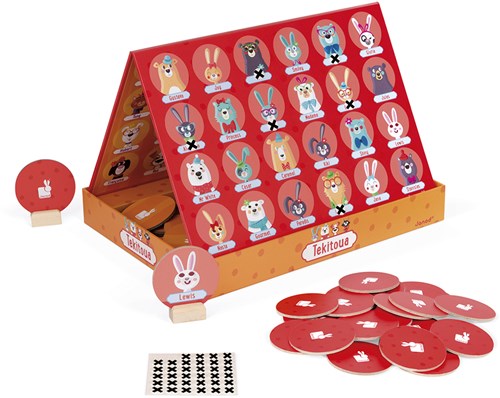 Janod Jeu de stratégie Tekitoua - Qui est-ce ? - Jeu en carton FSC pour enfants