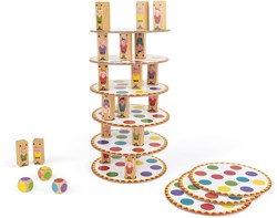 Janod Jeu d'adresse Tour des Acrobates - Jeu familial pour enfants