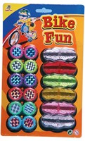 Johntoy réflecteurs de rayons accessoire vélo multicolore 18 pièces Bike Fun