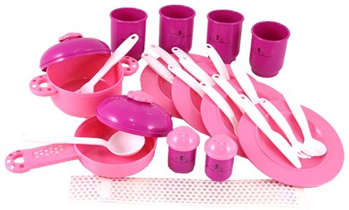 Set vaisselle jouet carton multicolore jeu éducatif pour enfants-2
