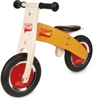Janod draisienne - bois Bikloon orange - selle réglable et pneus gonflables
