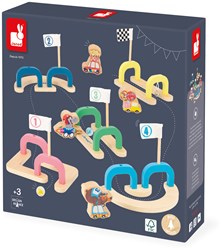 Janod piste de billes Applepop - jeu de billes en bois pour enfants