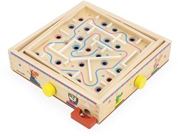 Janod labyrinthe à billes jeu d'adresse Applepop jouet en bois