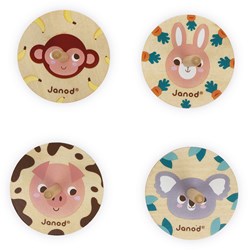 Janod Pocket - Toupies jouet en bois pour enfants