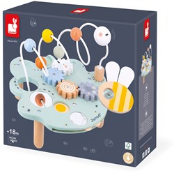 Janod Sweet Cocoon - Planche d'activités en bois pour tout-petits - Jouet éducatif