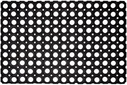Hamat paillasson caoutchouc anneaux 40x60 cm noir tapis d'entrée