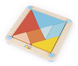 Janod tangram jouet éducatif en bois - puzzle coloré pour enfants