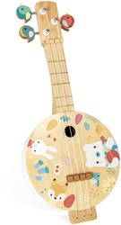 Janod banjo en bois - instrument de musique pour enfants - jouet coloré