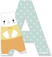 Janod lettre en bois Pure - décoration alphabet chambre enfant-2