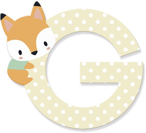 Janod jouet en bois - Lettre alphabet G colorée éducative