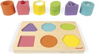 Janod puzzle en bois formes - jouet sensoriel pour enfants
