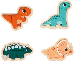 Janod Jeu de Puzzle Dino 4 Difficultés