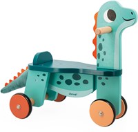 Janod Dino - Porteur Portosaurus - Dinosaure en Bois à Bascule